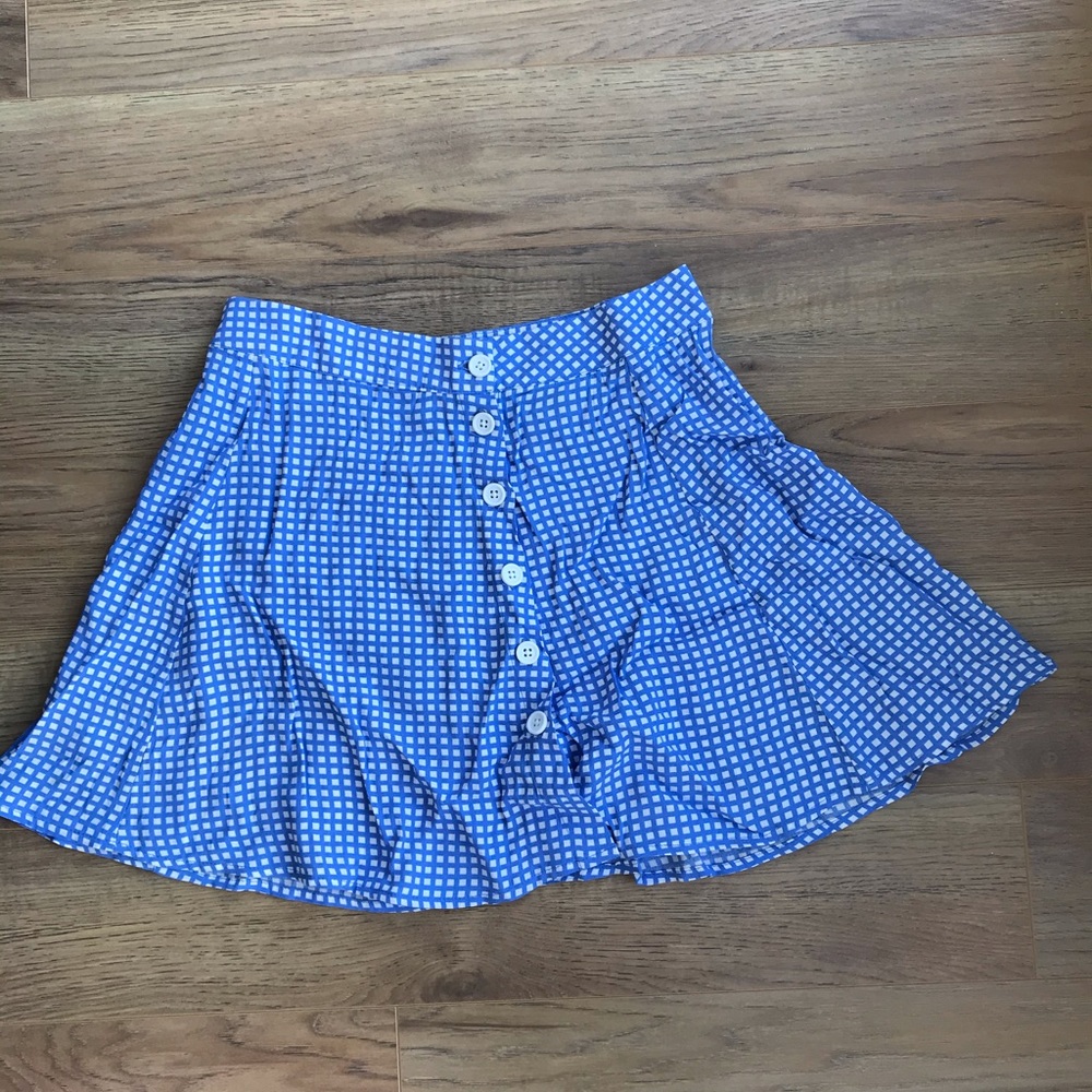 Checkered circle skirt